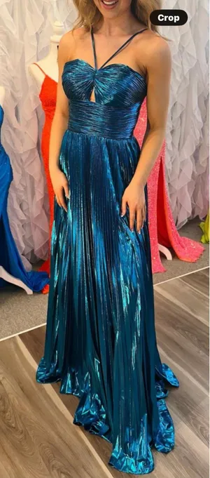 Blue metallic dress Size 8 thumbnail 1