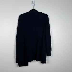 Madewell Womens Black Ribbed Knit 100% Cotton Open Front Cardigan Sweater Size M thumbnail 6