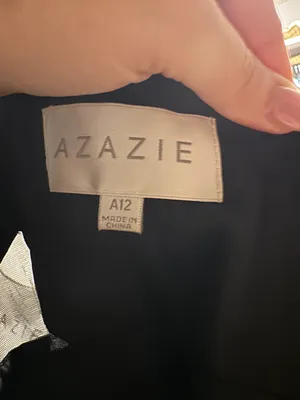 Azazie Alva Bridesmaid Dress, Black, Size 12 thumbnail 4