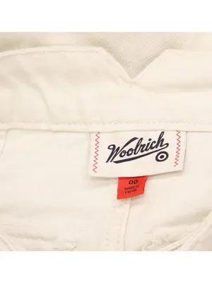Woolrich X TGT Mid-Rise Barrel Leg Cargo Denim Jeans Pants Cream Off White 00 thumbnail 3