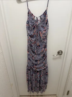 MISA LA Floral Print Ruched Midi Dress NWT thumbnail 2