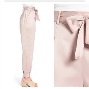 New Tie waist satin pants thumbnail 3