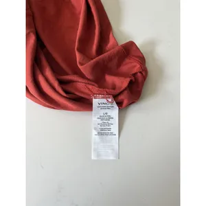 NWT Vince Women's Orange 100% Pima Cotton Ruched Sleeveless Maxi Dress Large thumbnail 7