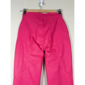 Revice Denim‎ Venus Flares Pink Halo Vegan Leather Star Seam Pants Womens 27 NEW thumbnail 4