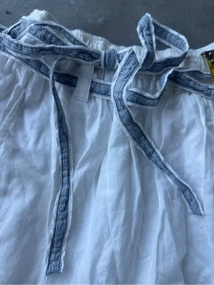 Vintage Abercrombie & Fitch 100% cotton mini skirt with blue tie up detail - XS thumbnail 3