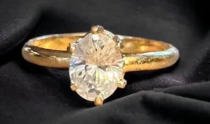 Vintage Cubic Zirconia Engagement Ring thumbnail 1
