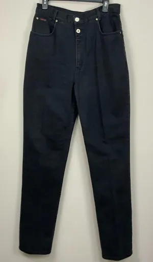 Vintage Lawman Black Jeans Sz 13/14 Western High Rise Relaxed Fit Cowgirl thumbnail 1