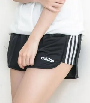 Adidas Women Size Small Shorts Training Athletic 3-Striped Black Workout Running thumbnail 1
