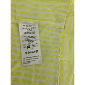 by Anthropologie Halter Top Womens L Striped Button Down Yellow Open Back EUC thumbnail 4