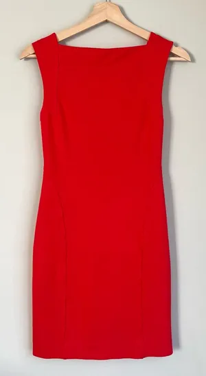 Mango Suit Bright Red Sleeveless Mini Dress Size XXS thumbnail 1