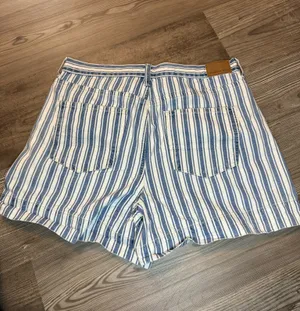American Eagle Striped Mom Jean Short thumbnail 2