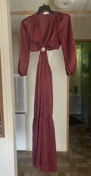 Altar'd State Dress Maroon thumbnail 1