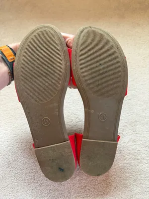 A New Day Red Faux Suede d’Orsay Flats Women’s Size‎ 11 thumbnail 5