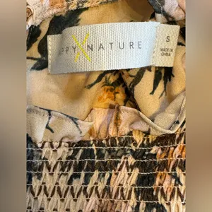 Happy x Nature Kate Hudson Smocked Floral Knee Length Dress‎ NWT Boho Small thumbnail 12