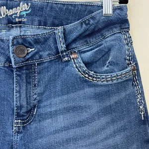 Wrangler Sadie Retro Embroidered Mid Rise Western Denim Bootcut Jeans 7x32 thumbnail 5