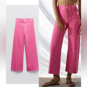 Nwot‼️ Zara Zw The Marine Straight Jeans Us 4 thumbnail 2