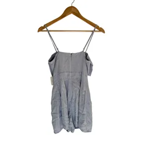 Altar'd State Skyway Blue Bow Front Linen Blend Romper FR239L XS NWT thumbnail 2