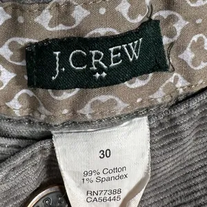 J.Crew Corduroy Pants Women’s Size 30 Gray Skinny Ankle Zip‎ Stretch thumbnail 8