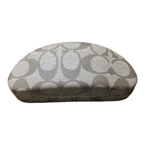 Coach Signature C Khaki Brown Hard Clamshell Eyeglass Sunglasses Case Canvas thumbnail 7