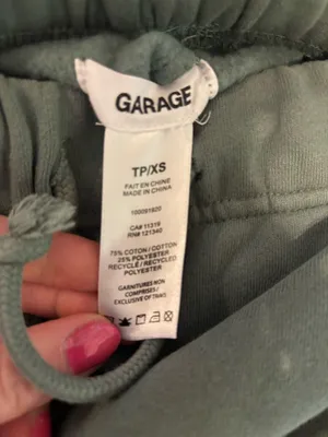 Garage Sage Green Flare Sweatpants thumbnail 2