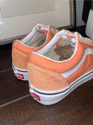 Vans Off The Walls Orange & White Low Top Old Skool Sneakers Size 7 NWOT thumbnail 5