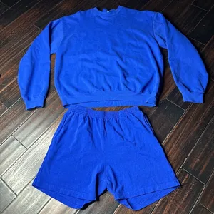 Sweater & drawstring waist shorts set Los Angeles Apparel casual cotton unisex thumbnail 1