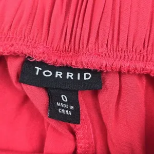 Torrid -1906 Chalis High‎ Low Midi Skirt Ruffle Hem in Pink Women's 0 / Large thumbnail 4