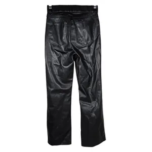 Zara Faux Leather High Rise Trousers Black Size US S thumbnail 2