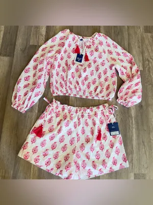 Roller Rabbit x Target Bouquet Side-Tie Beach set Pull-On Shorts & Top thumbnail 5