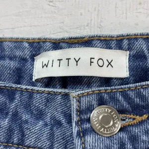 Witty Fox Jeans Women 5/27 Blue Cotton Denim Wide-Leg Travel Faded Stretch thumbnail 3