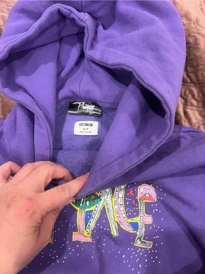 Cotton On Purple Graphic Hooded Sweatshirt thumbnail 2