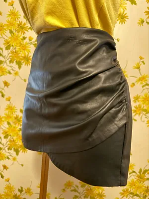 Zara faux leather Black Mini Skirt size XS thumbnail 3