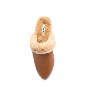 Qupid 1. Camel‎ Brown Fur-Lined Mule thumbnail 4