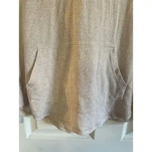 Market & Spruce Kallon Brushed Knit Hoodie Sweatshirt Beige Drop Shoulder Sz L thumbnail 10