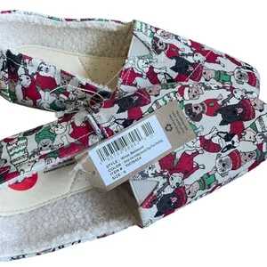 Toms Dogs Winter Sweaters 6‎ Christmas Shearling Lined Shoes Holiday thumbnail 5