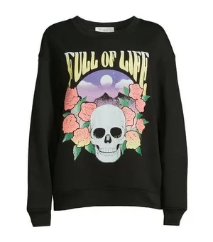Full of Life “skull” Graphic Fleece Sweatshirt thumbnail 2
