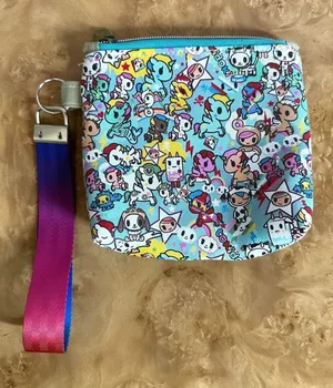 Tokidoki Character Collage Wristlet Pouch Unicorno Cactus Friends Moofia Kawaii thumbnail 1