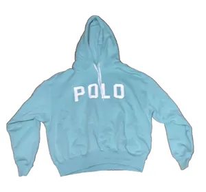 Polo Ralph Lauren Spellout Logo Hoodie Womens Medium Mint Green Cropped Fleece thumbnail 1