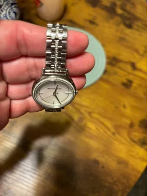 Michael Kors Silver Tone Crystal Bezel Watch Mother of Pearl Dial thumbnail 4