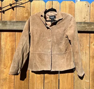 Brandon Thomas Suede Jacket size large y2k fall winter leather‎ aesthetic thumbnail 1