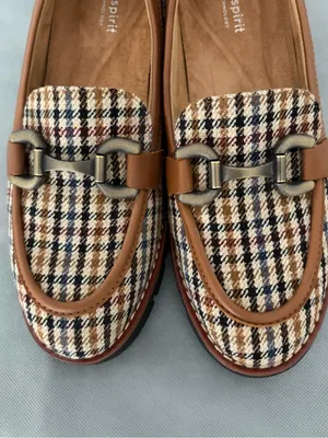 Easy Spirit Women’s size 7.5M Plaid Loafers Buckle Platform (B206) thumbnail 10