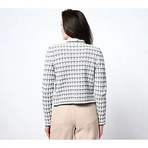 Nic+Zoe tweed sweater jacket size small thumbnail 3