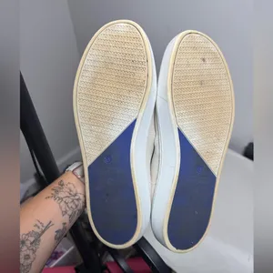 Rothy’s The Original Slip-On Sneaker Off-White/ Light Gray Sz 10 thumbnail 9