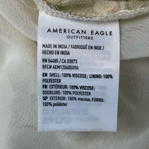 American‎ Eagle Floral Midi Side Slit Slip Dress in Soft Green Size Extra Small thumbnail 6