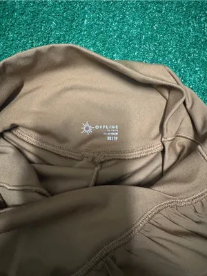 aerie Taupe High-Waist Flared Skort thumbnail 4