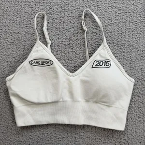 Darc Sport Wolves 2015 SHE Seamless Sports Bra White Adjustable Bodybuilding Gym thumbnail 1