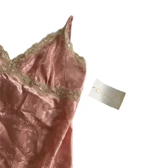 NWT Vintage 90s Pink Chemise Lingerie Teddy 🔥 thumbnail 2