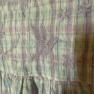 Johnny Was Malo Puff Sleeve Blouse S NWT Lavender Plaid thumbnail 9