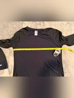 Avia Black Long-Sleeve Athletic Performance Tee thumbnail 4