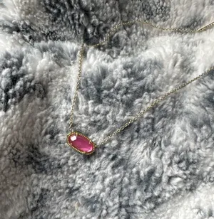 Pink Kendra Scott Necklace Gold thumbnail 1